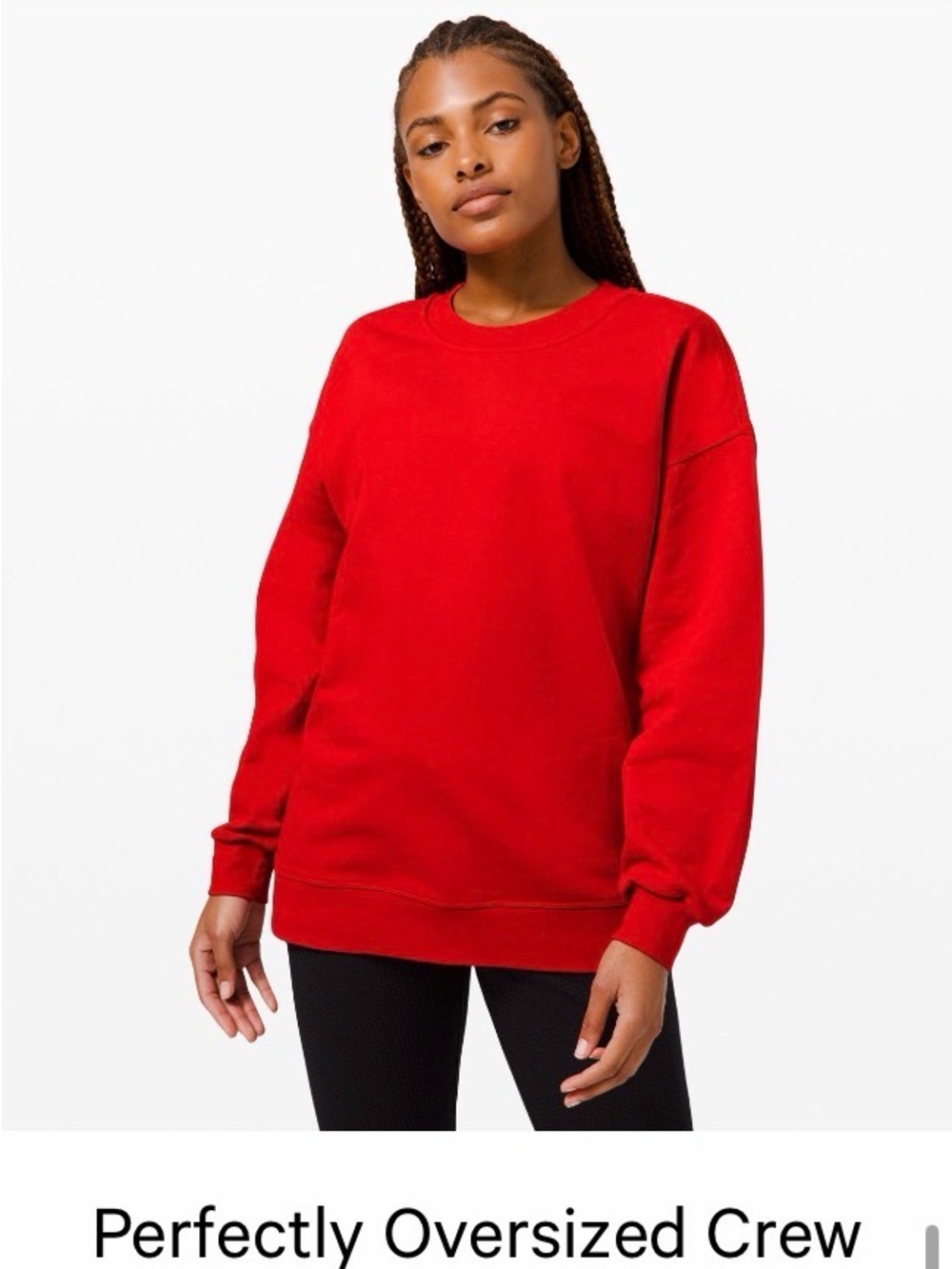 Lululemon perfectly oversized crew in dark red